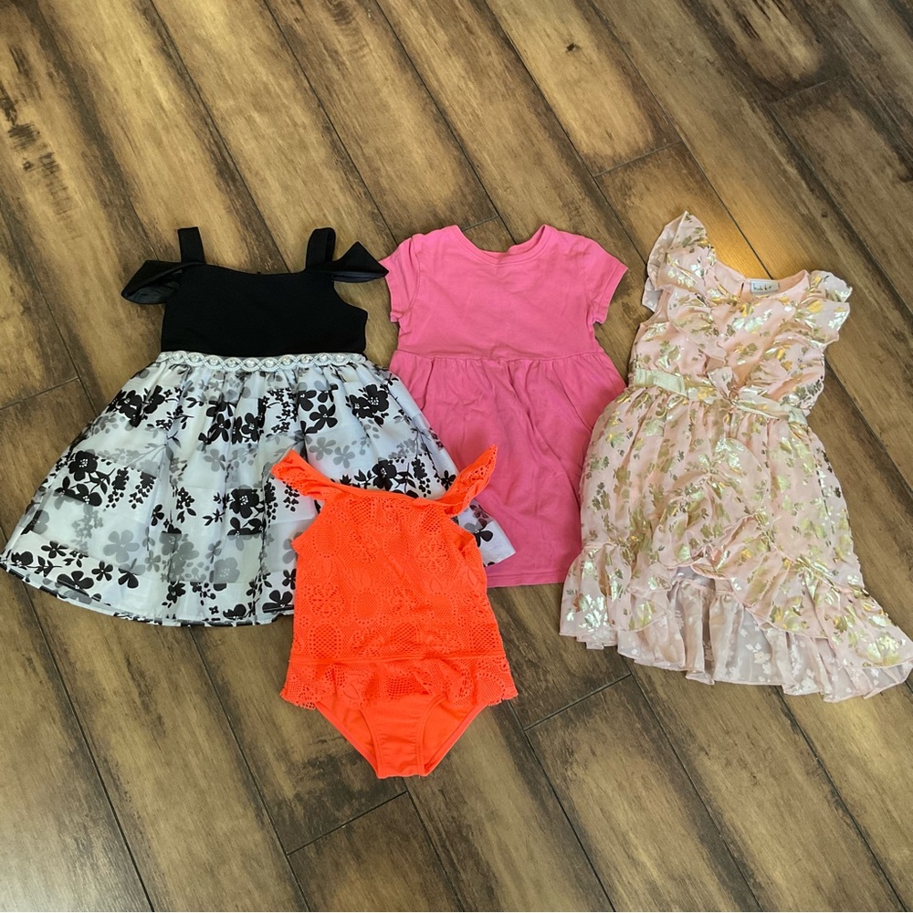 Toddler Girl Clothes 2T Lot | Party Dresses | Bathing Suit